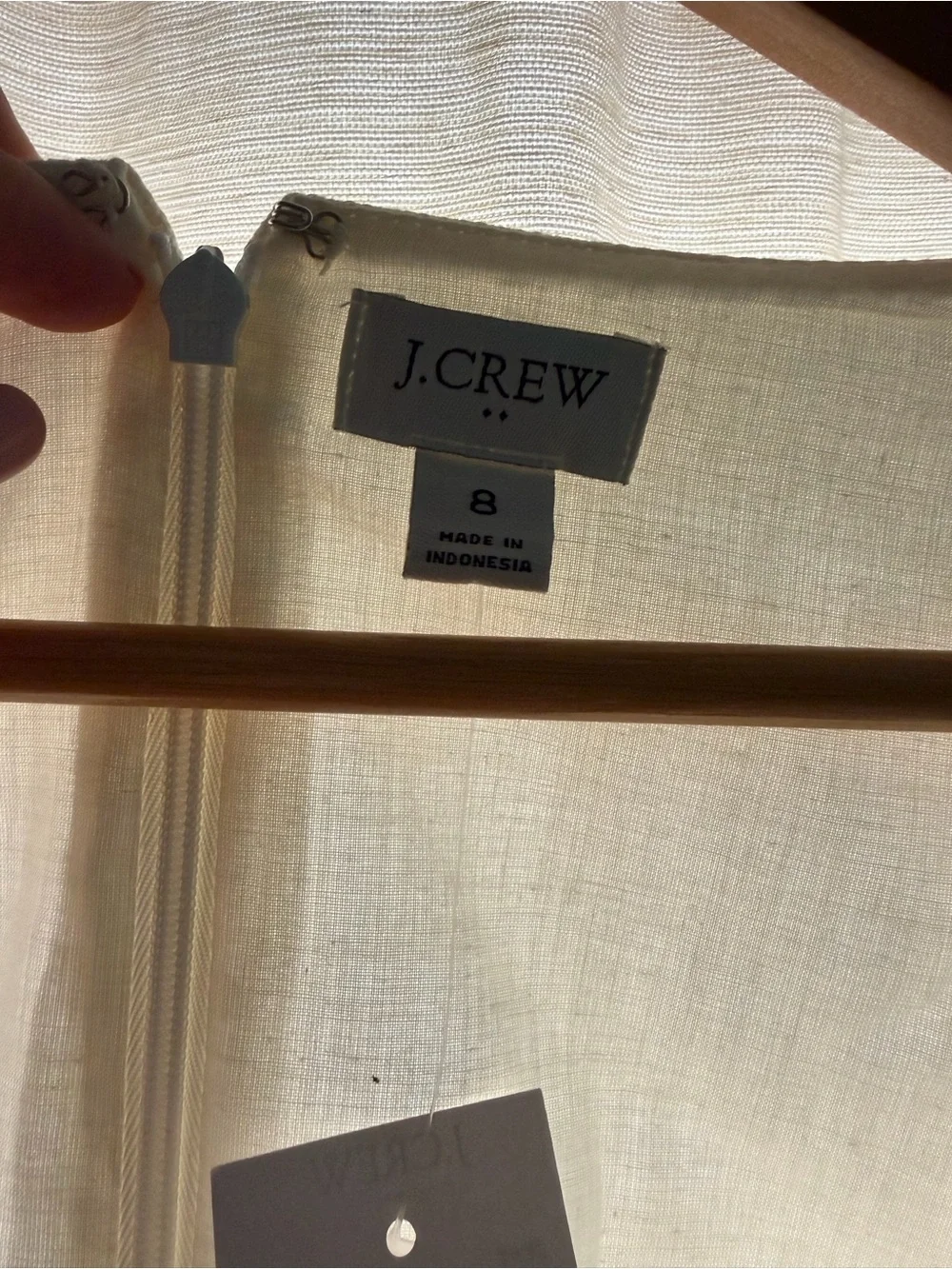 J Crew Sleeveless Cotton Scallop-Edge White Dress
